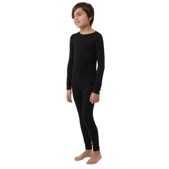 32 Degrees Lg Kids Heat Baselayer Top Long Sleeve Thermal Stretch Winter Shirt - Picture 9 of 15